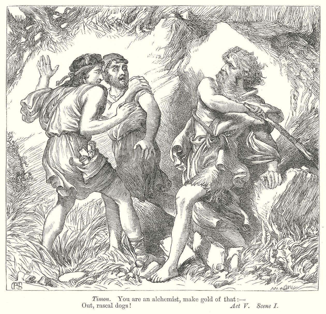 Timon of Athens by Henry Courtney (after) Selous