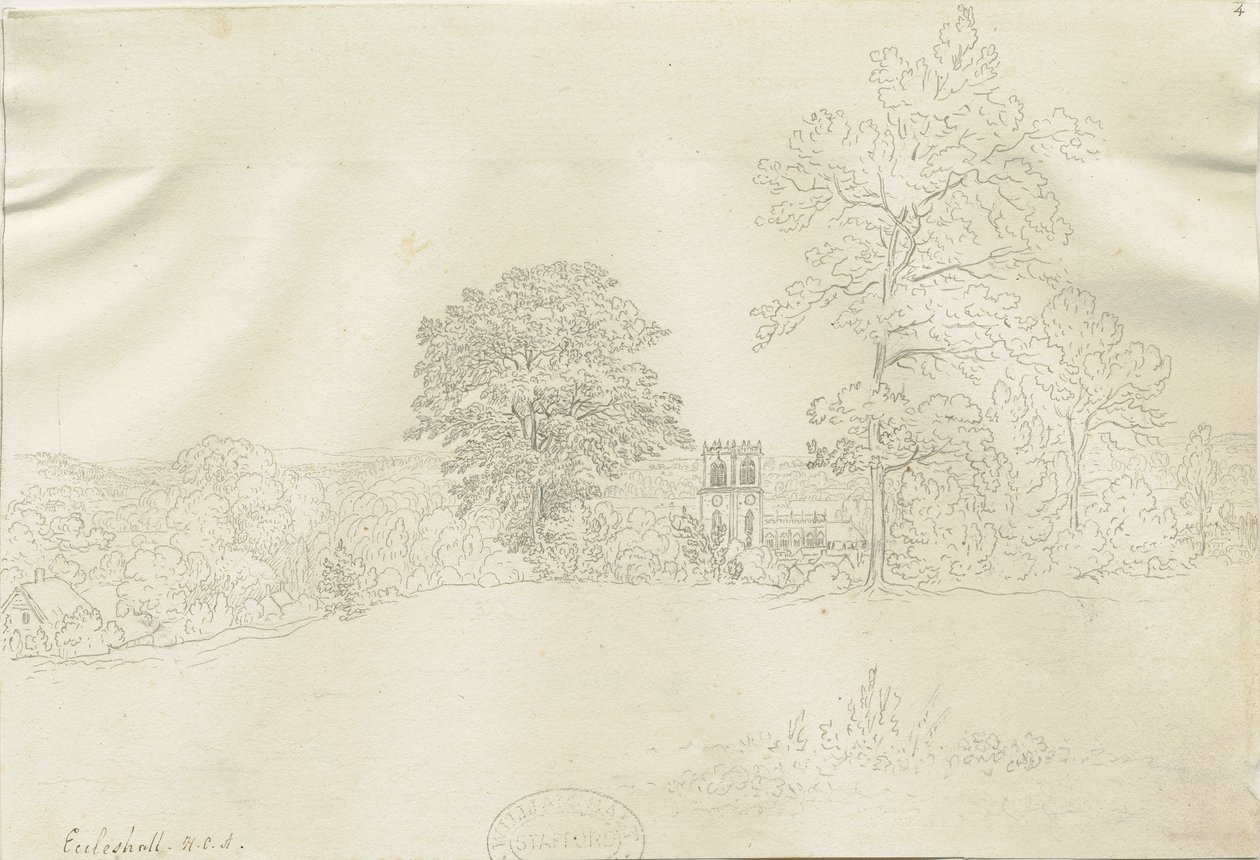 Eccleshall Village by Henry Curzon Allport