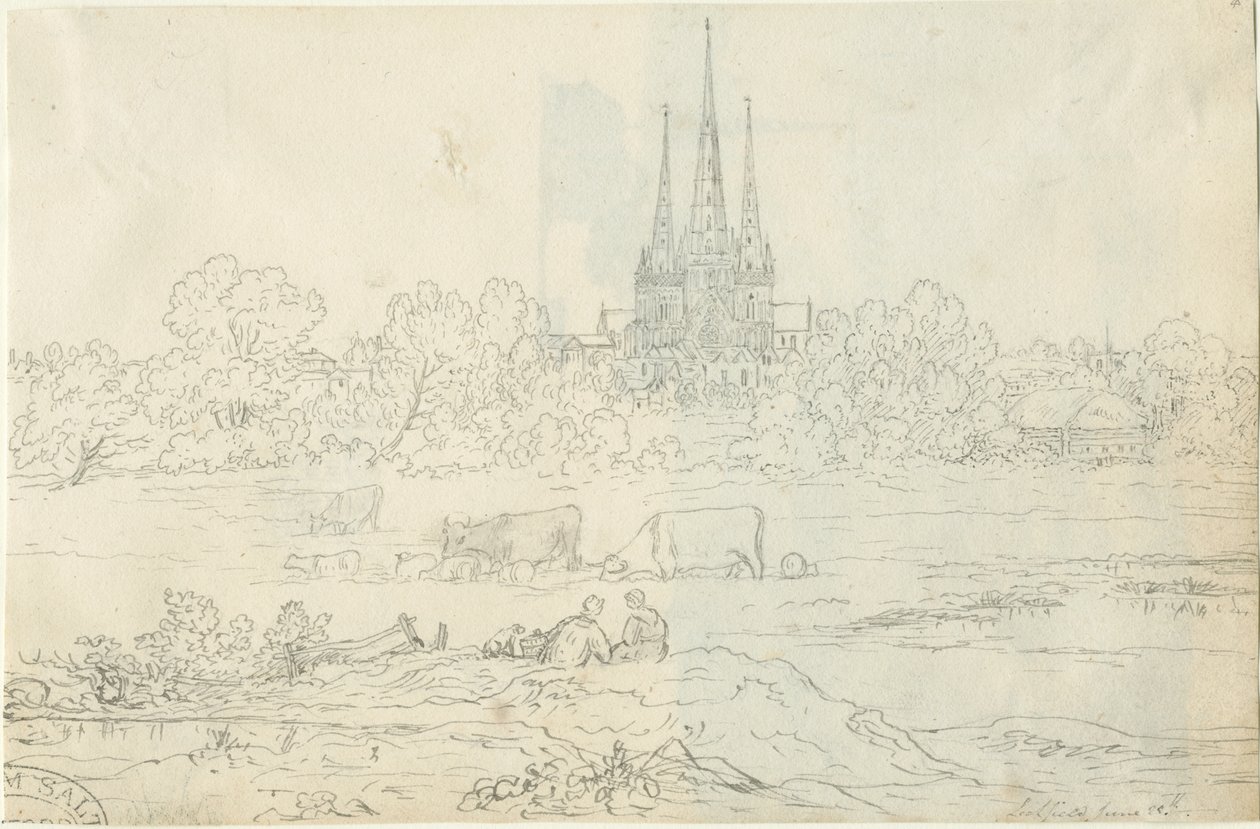 Lichfield Cathedral - East View by Henry Curzon Allport