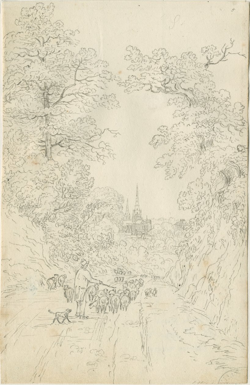 Lichfield Cathedral - South East View by Henry Curzon Allport