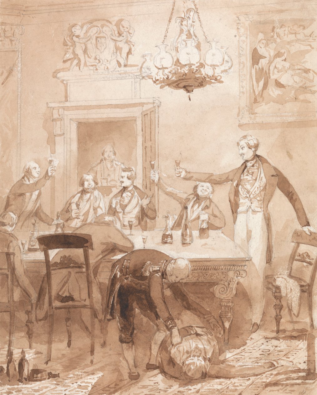 The Life of a Nobleman: Scene the Second - The First Party by Henry Dawe
