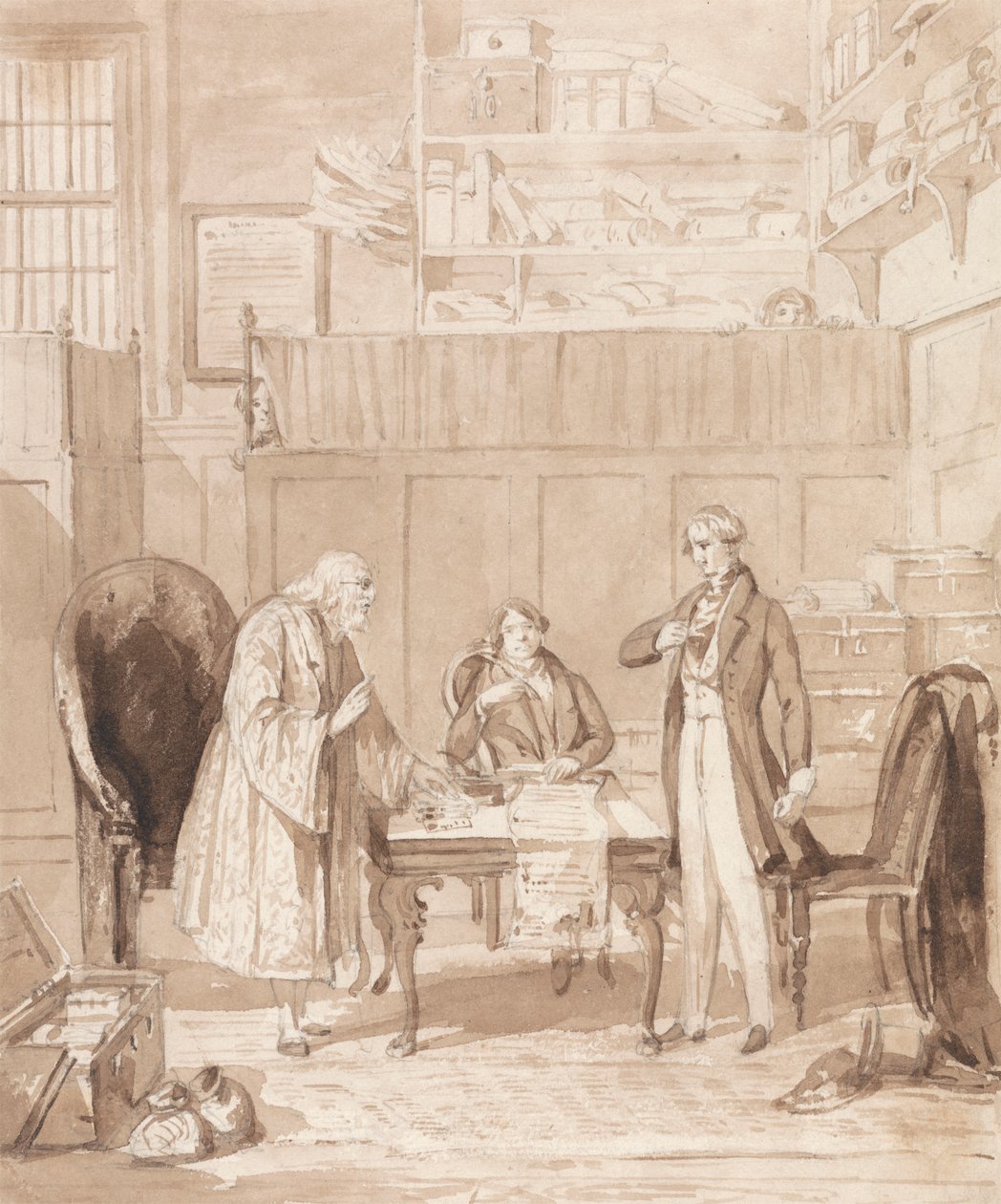 The Life of a Nobleman: Scene the Sixth - The Usurer by Henry Dawe
