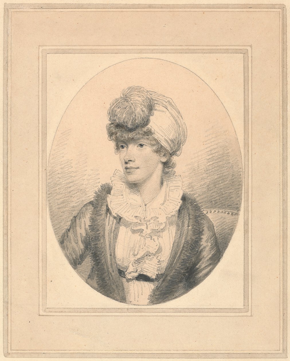 Portrait of a Young Lady in a Turban by Henry Edridge