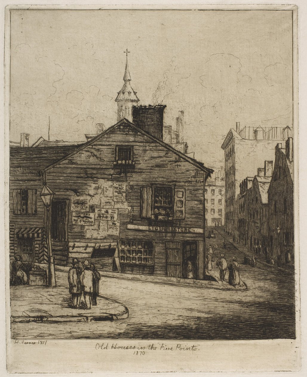 Old Houses in the "Five Points", 1870, from "Scenes of Old New York" by Henry Farrer