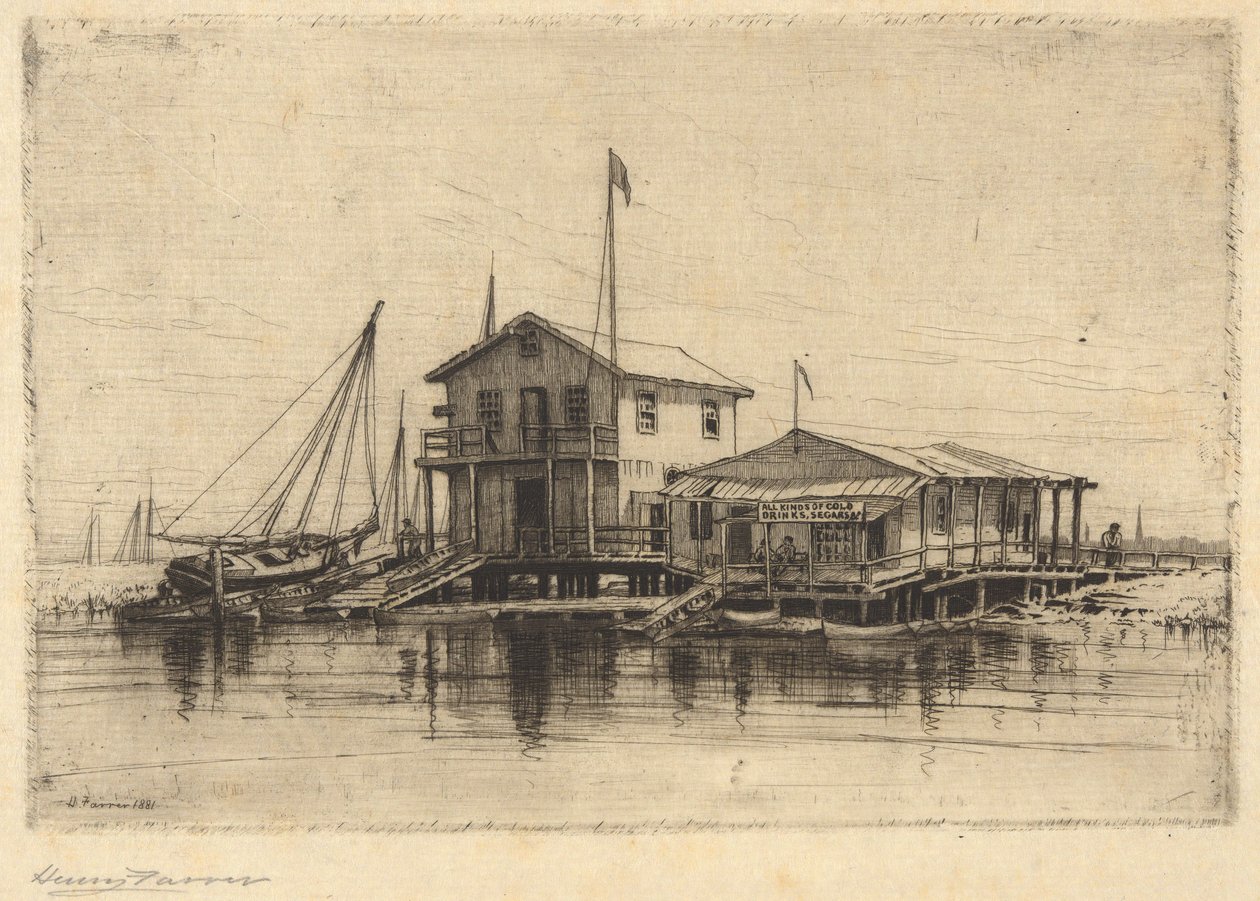 On the Creek, Long Island by Henry Farrer