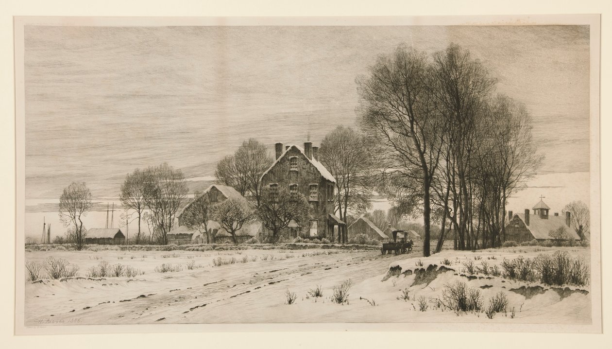 The Day is Ending, The Night is Descending: An Afternoon in February by Henry Farrer