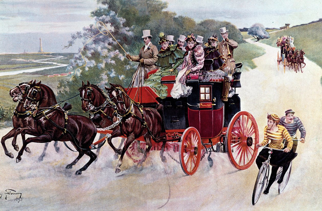 A Hitch Load of Passengers and Cyclists by Henry Finney