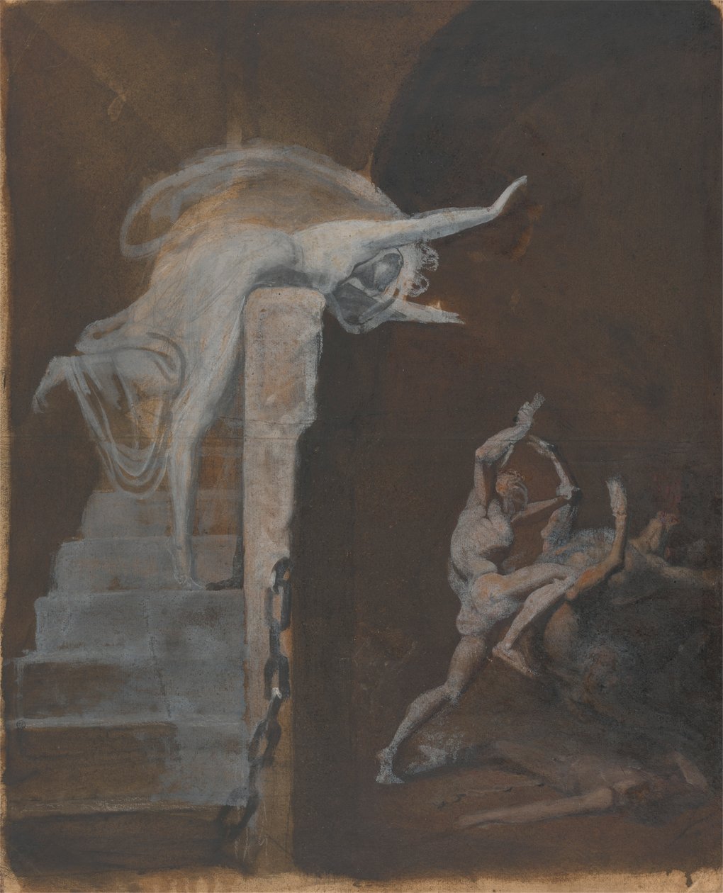 Ariadne Watching the Struggle of Theseus with the Minotaur by Johann Heinrich Füssli