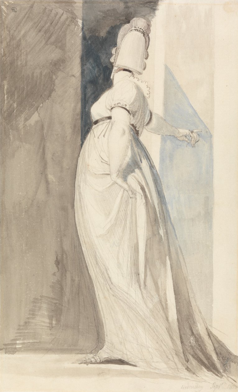 Back View of a Standing Female, Called Mrs. Fuseli by Johann Heinrich Füssli