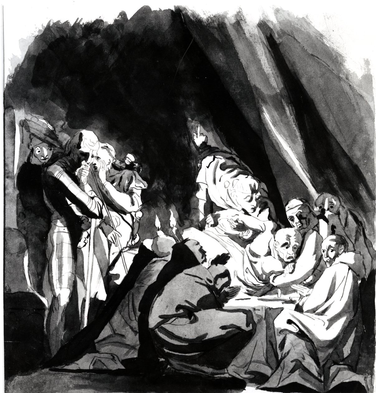 Death of Cardinal Beaufort, illustration from Shakespeare