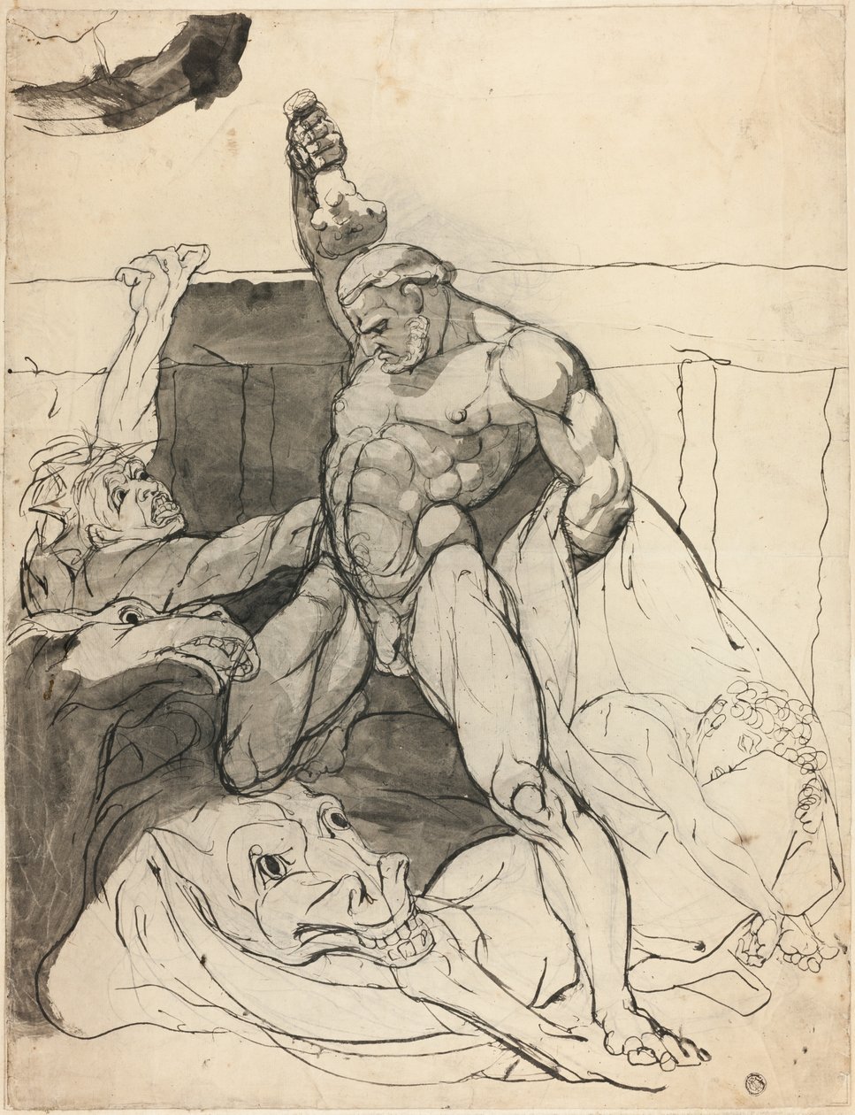 Hercules Killing the Mares of Diomedes by Johann Heinrich Füssli