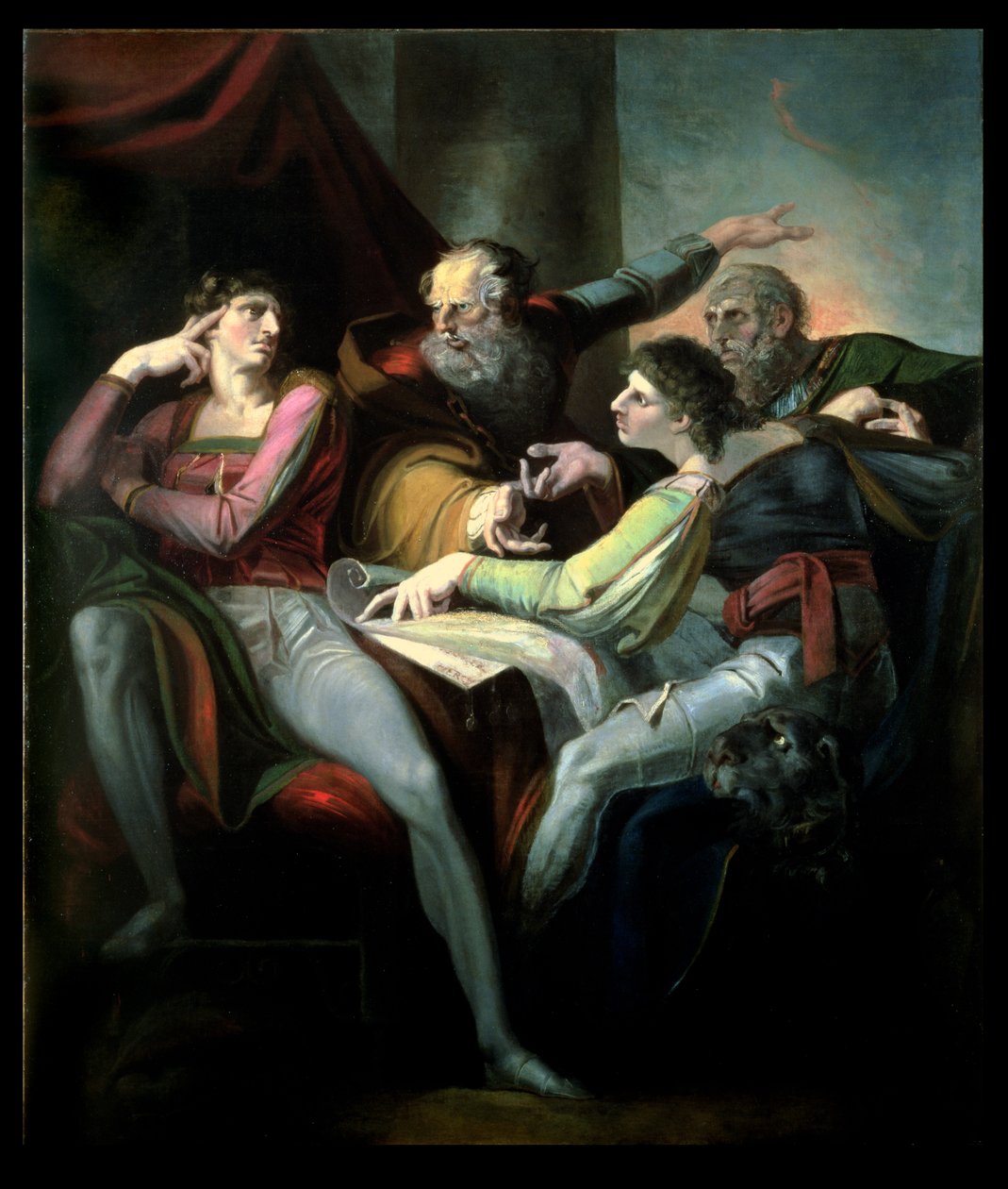 The Dispute between Hotspur, Worcester, Mortimer and Glendower by Johann Heinrich Füssli