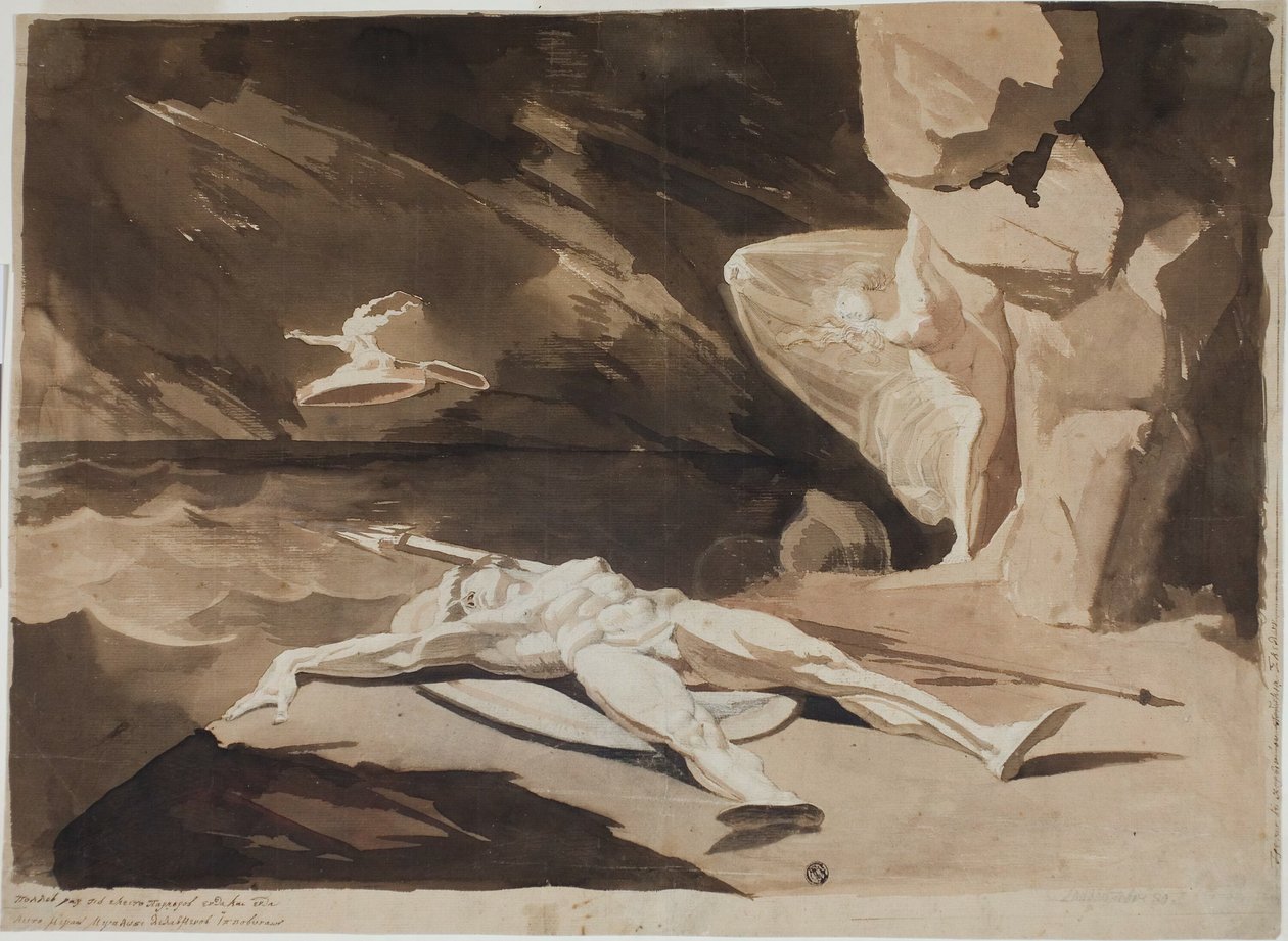Thetis Mourning the Body of Achilles by Johann Heinrich Füssli