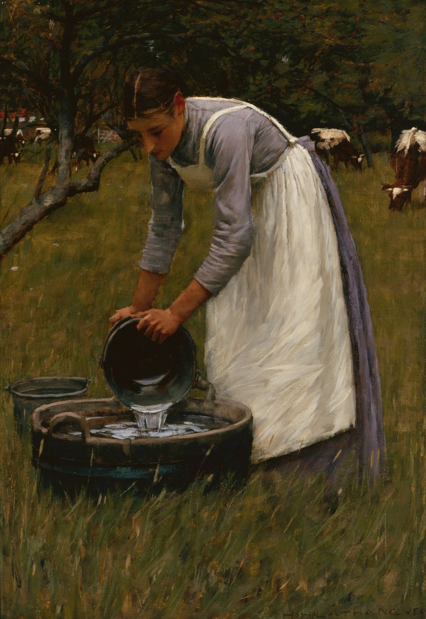 Watering the Cows by Henry Herbert La Thangue