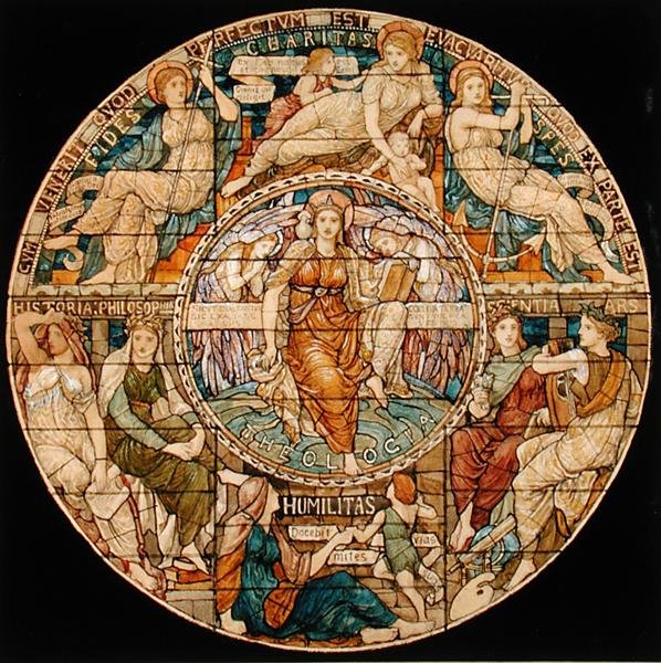 Design for a stained glass window for a theological college in New Jersey, USA by Henry Holiday