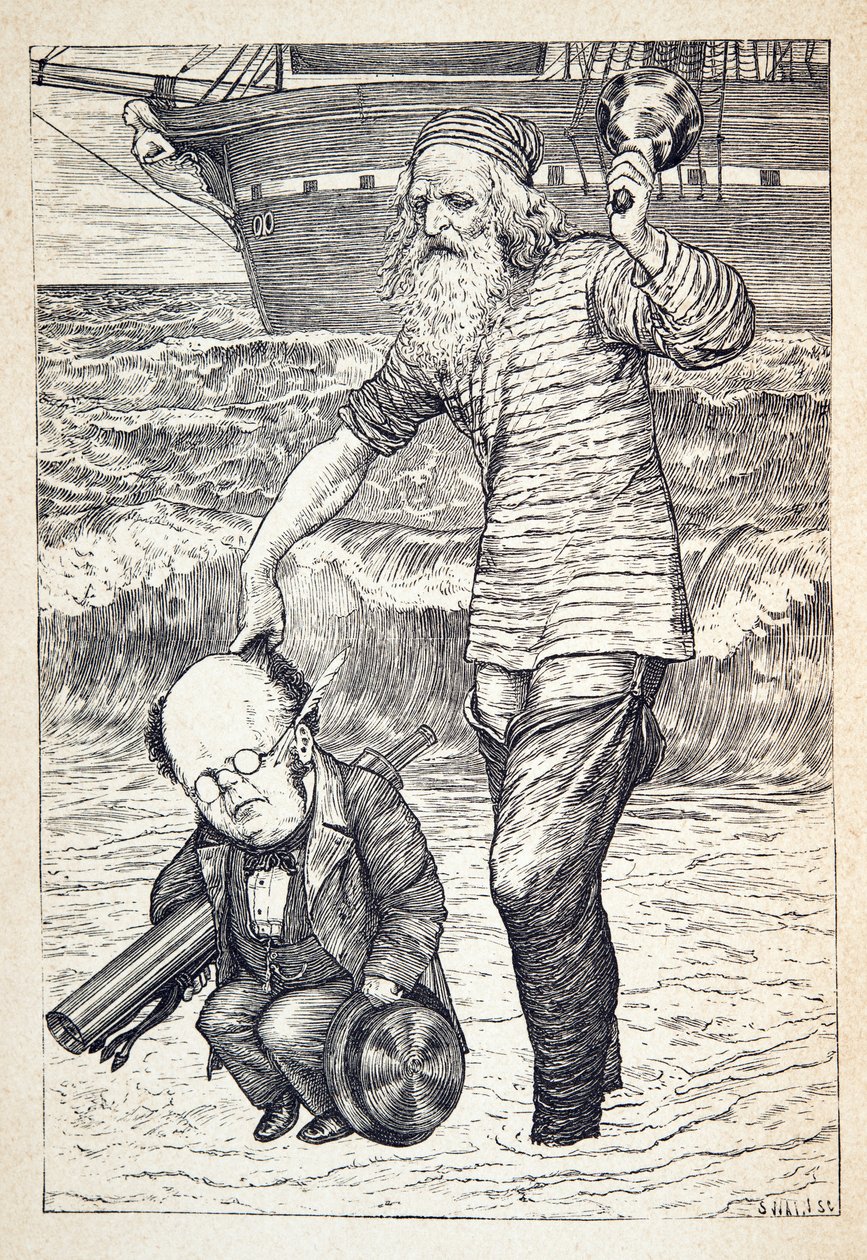 Supporting Each Man on the Top of the Tide, from The Hunting of the Snark, an Agony in Eight Fits, by Lewis Carroll, pub. 1876 by Henry Holiday
