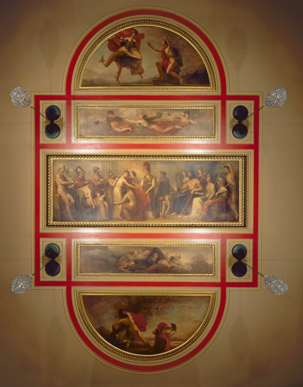 Ceiling in the Library and Dining Room, Depicting the Legend of Pandora, c.1834 by Henry Howard