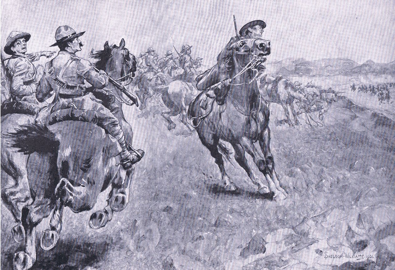 The Race for the Command of the Philips Town Road, from After Pretoria: The Guerilla War by Henry Inglis Jodrel Sheldon Williams