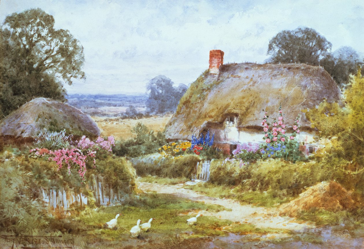 A Cottage in Summer by Henry John Sylvester Stannard