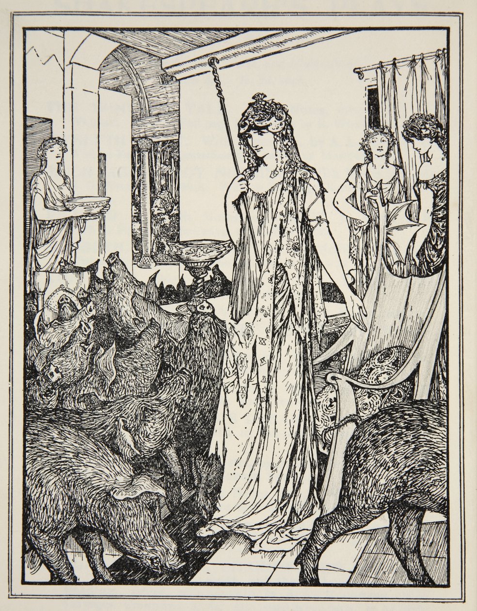 Circe sends the Swine (The Companions of Ulysses) to the Styes, frontispiece from 