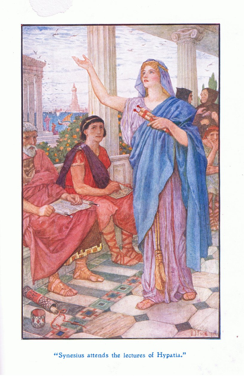 Synesius Attends the Lectures of Hypatia by Henry Justice Ford