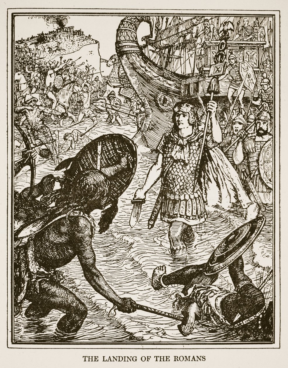 The Landing of the Romans, Illustration from 