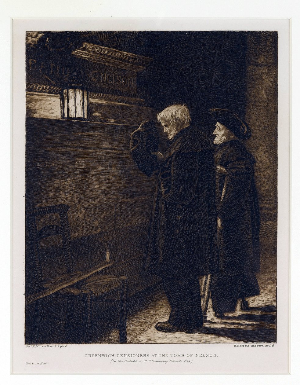 Two Residents of Greenwich Hospital, Collected from the Grave of Horatio Nelson in the Crypt of Saint Paul