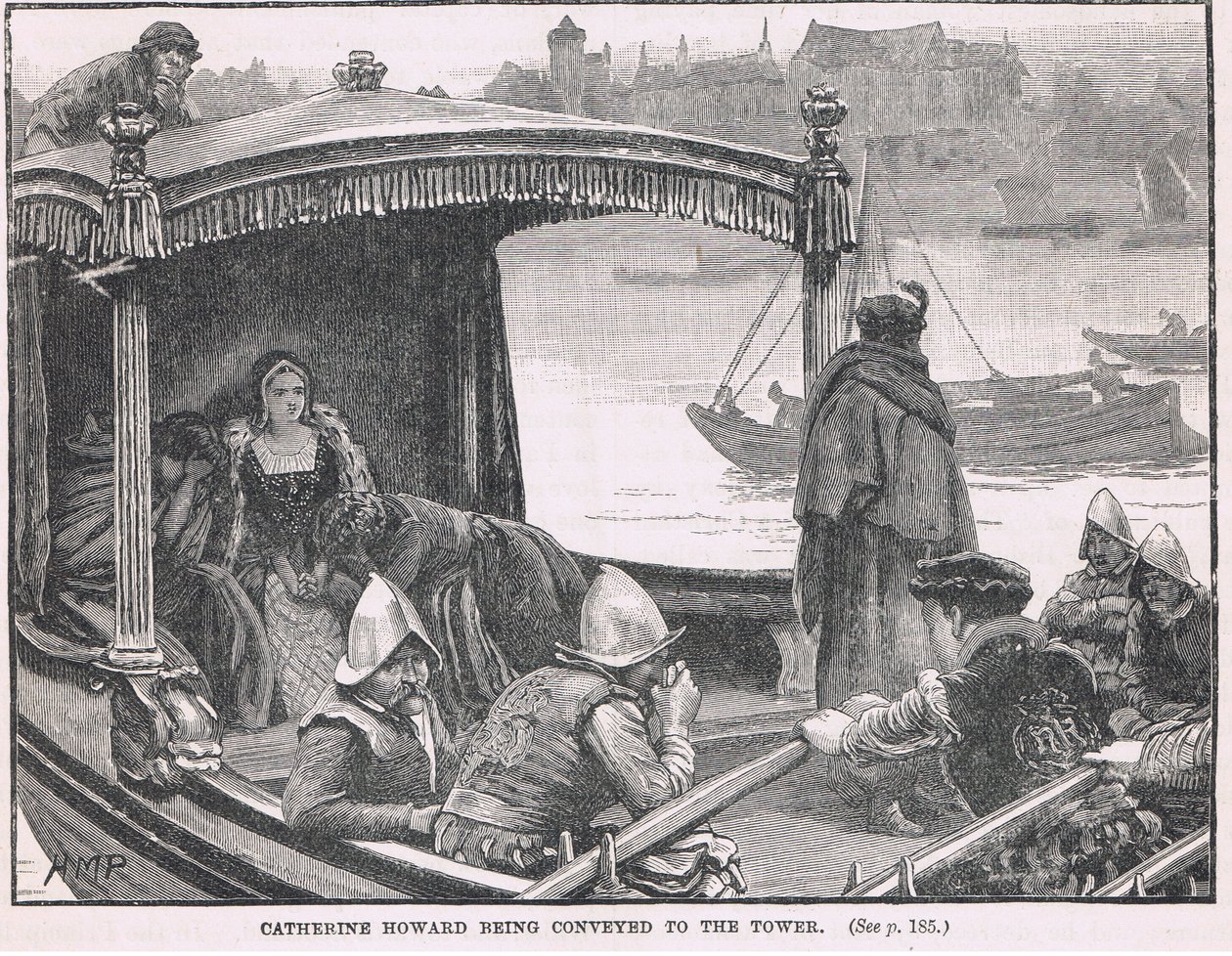 Catherine Howard being conveyed to the Tower 1542 by Henry Marriott Paget