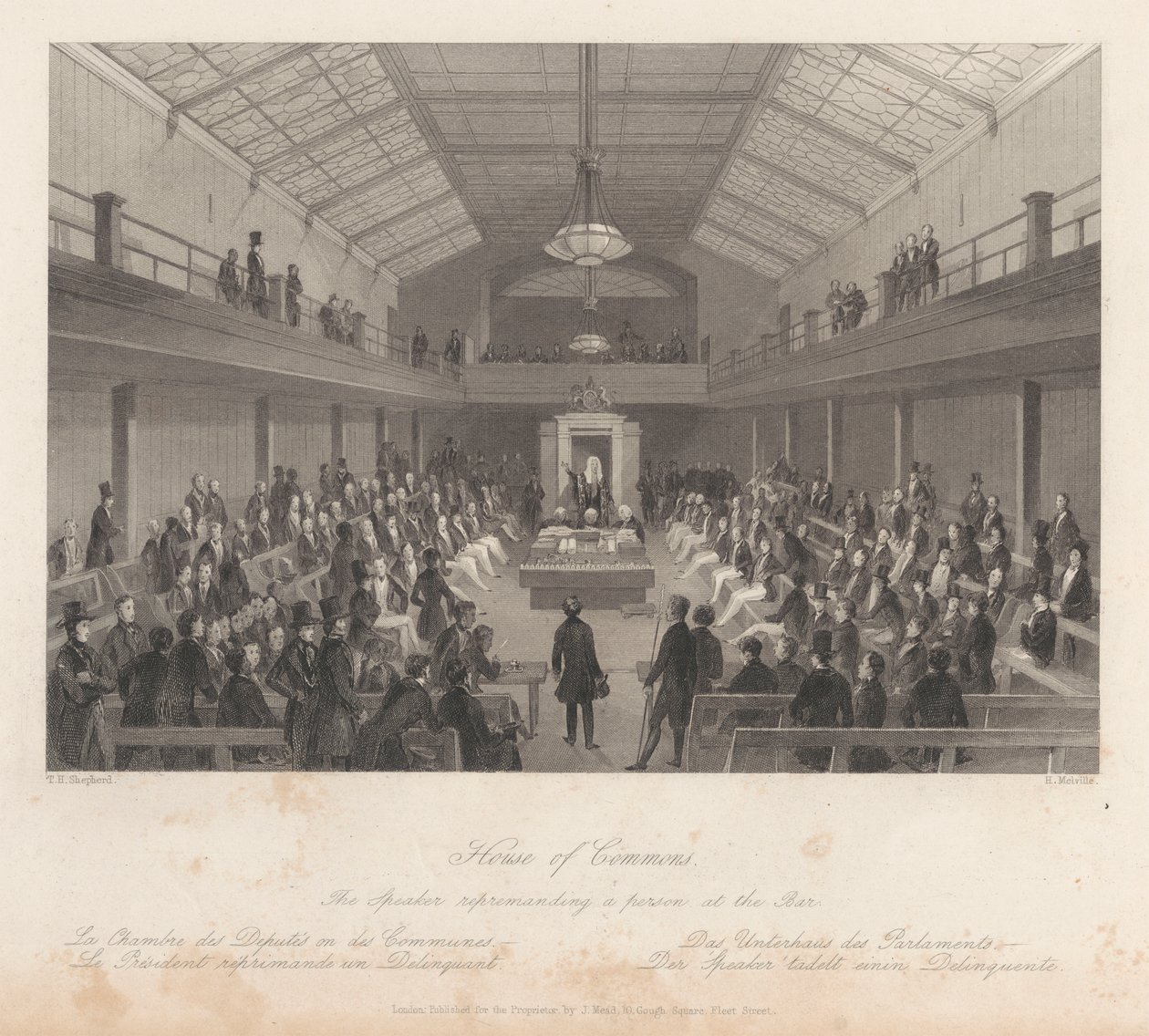 House of Commons, The Speaker Reprimanding a Person at the Bar by Henry Melville