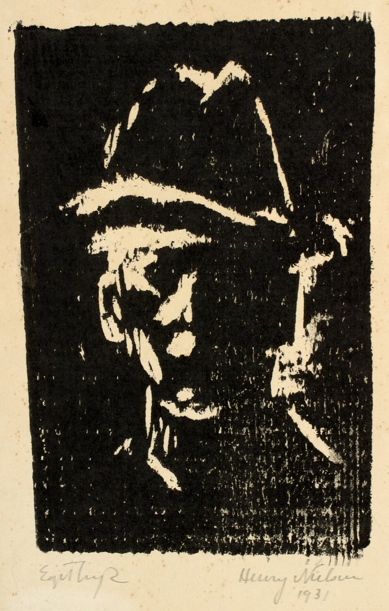 Portrait of a Man with a Hat by Henry Nielsen