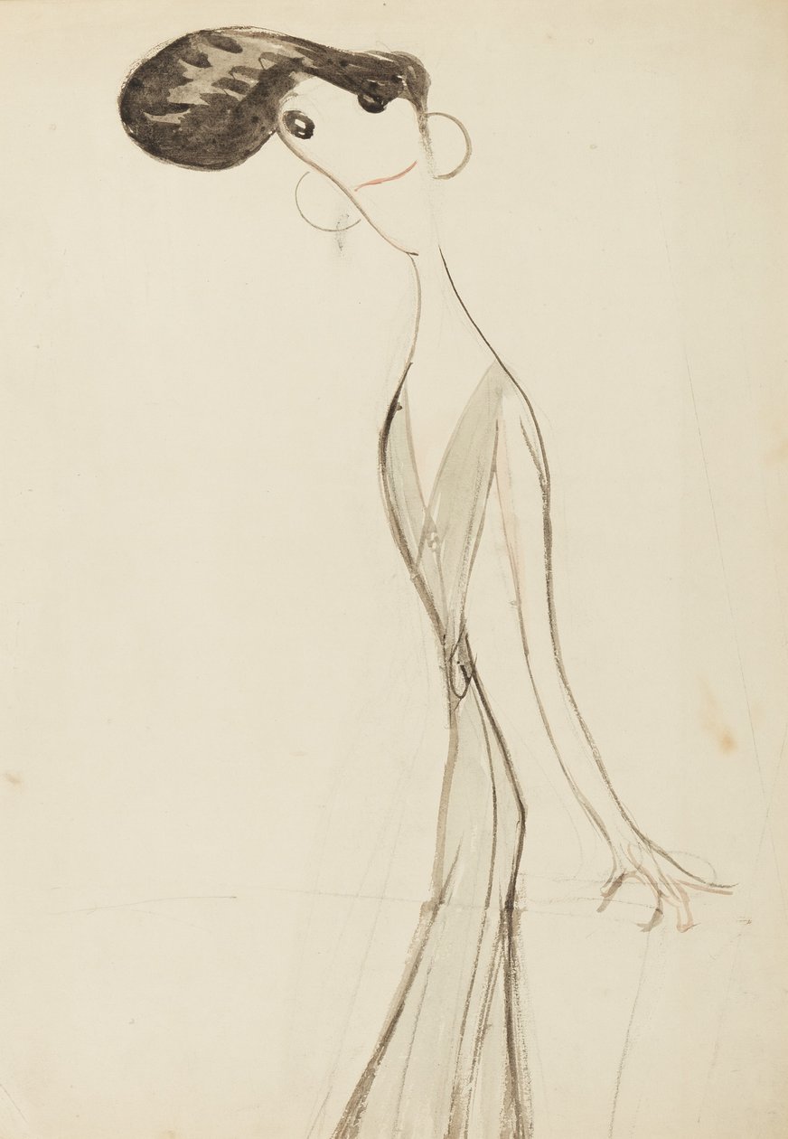 Irene Vanbrugh, study for the series Stars of the Music Hall Stage by Henry Ospovat