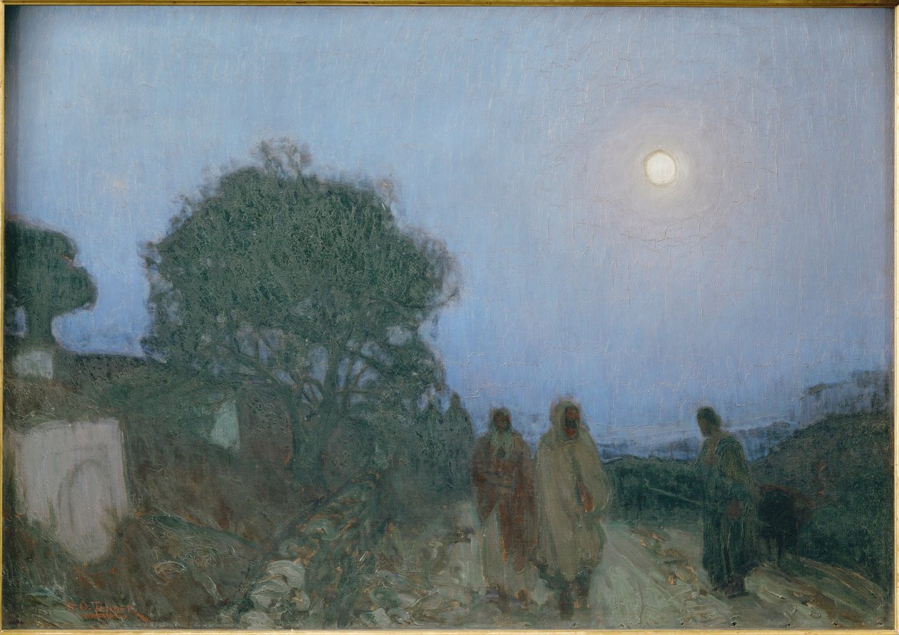 Christ and His Disciples on the Road to Bethany by Henry Ossawa Tanner