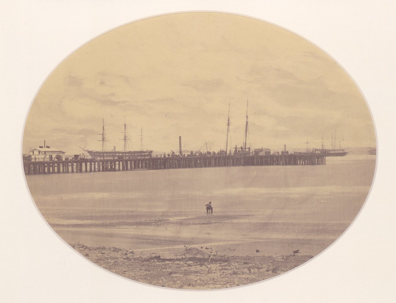 Long Dock at Hilton Head, Port Royal, South Carolina by Henry P. Moore