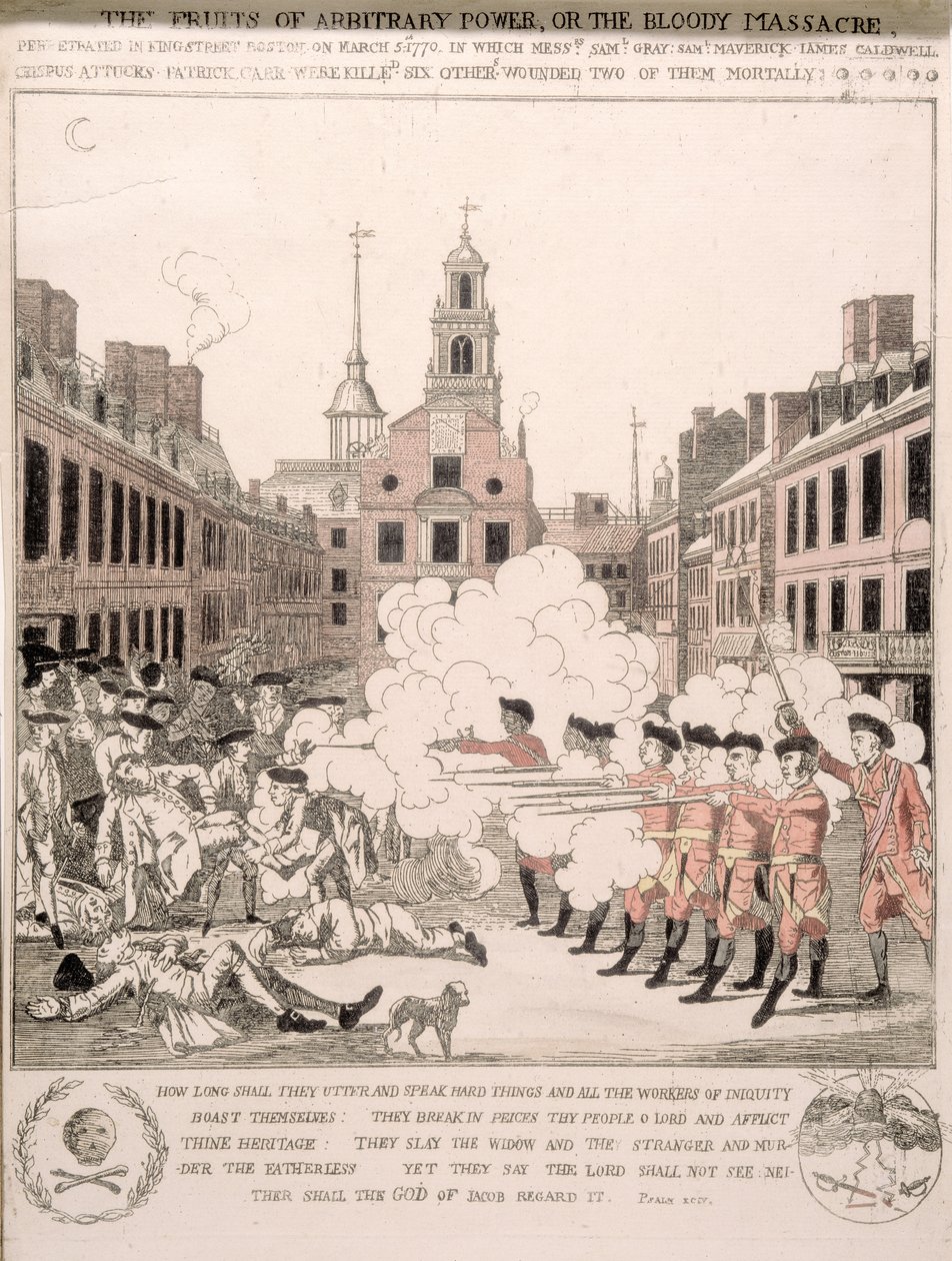 The Boston Massacre, 5th March 1770 by Henry Pelham