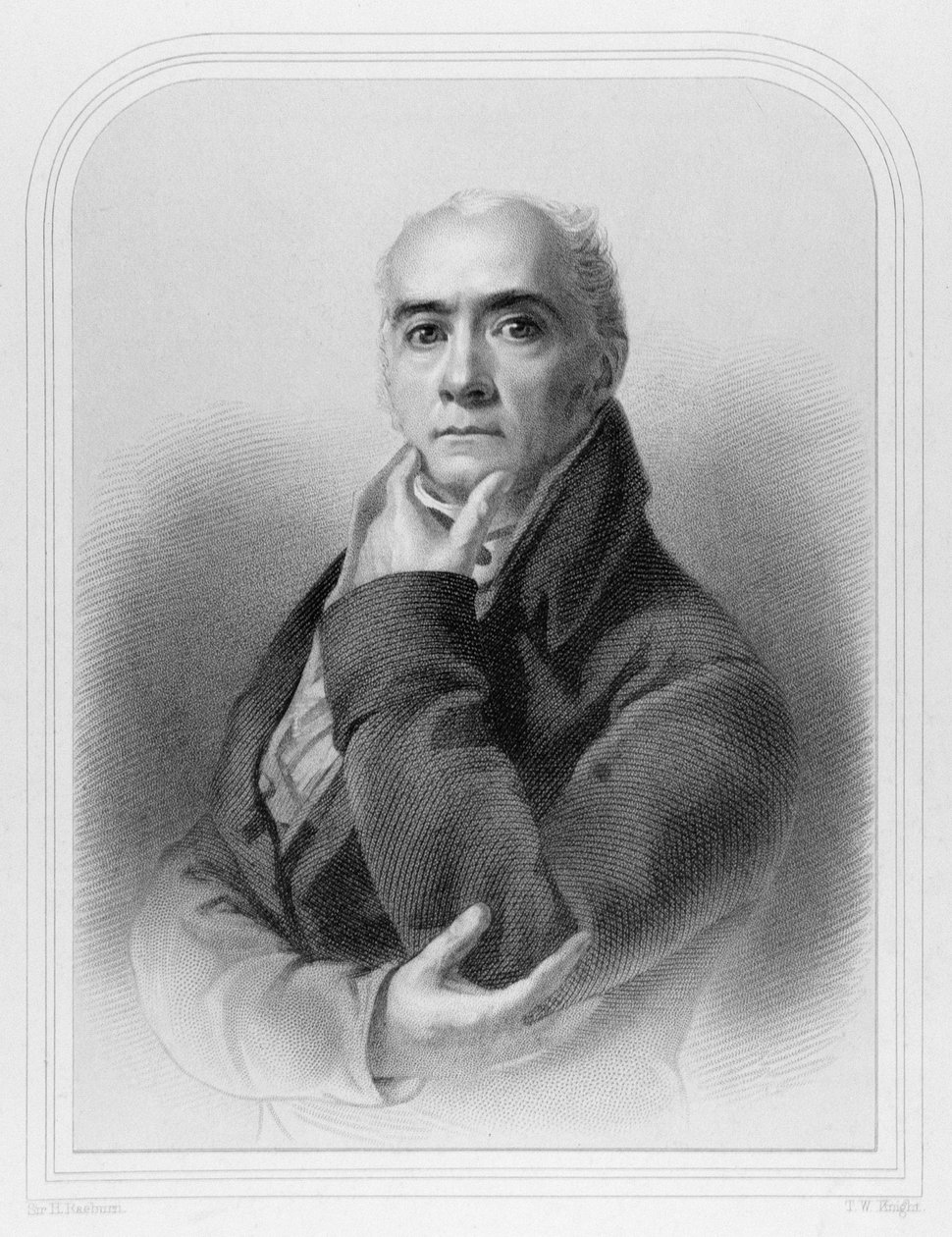 Portrait of Sir Henry Raeburn, Engraved by T.W. Knight by Henry Raeburn