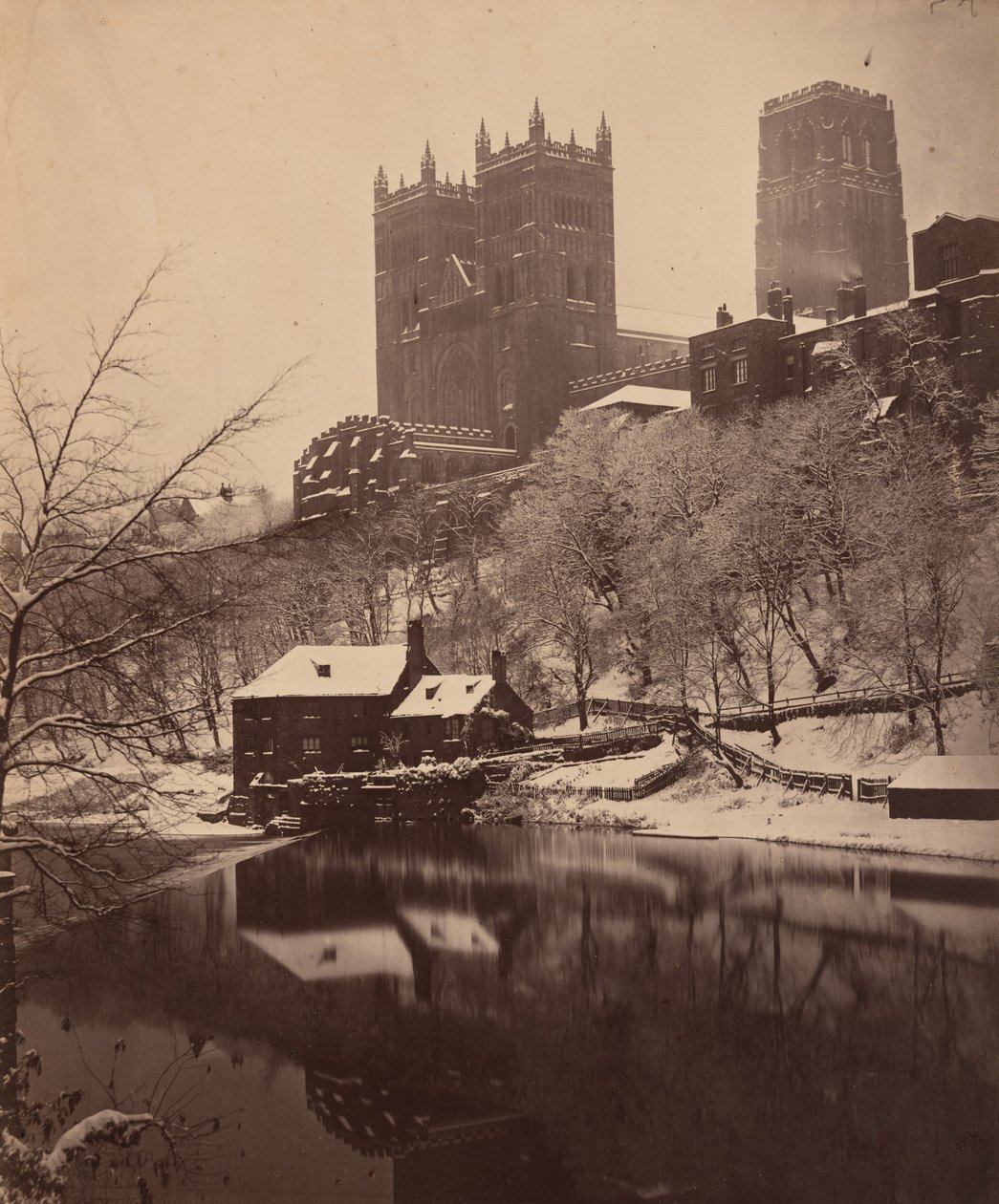 Durham Cathedral in Winter, c. 1857 by Henry Reverend Holden
