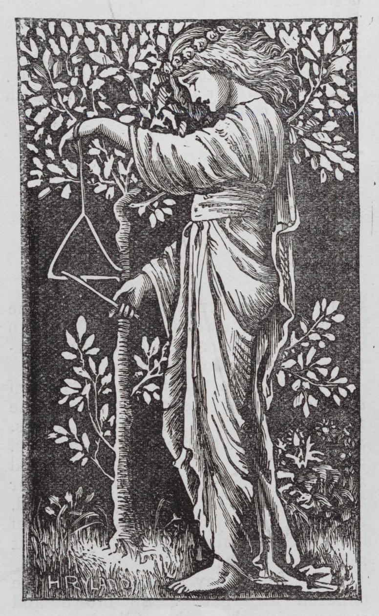 Woman Playing a Triangle by Henry Ryland