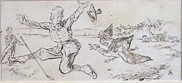 The Attacked Golfer, illustration from 