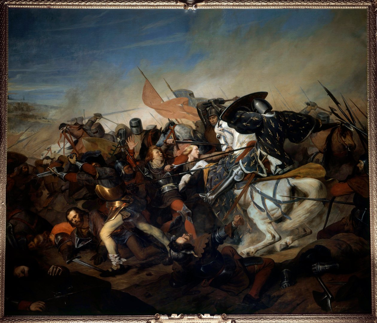 View of the Battle of Kassel on August 23, 1328 by Henry Scheffer