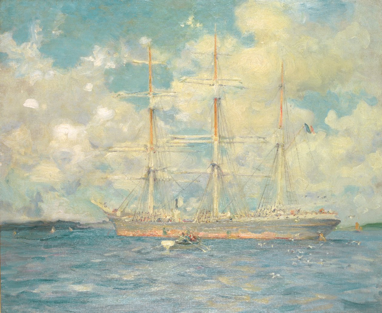A French Barque in Falmouth Bay, 1902 by Henry Scott Tuke