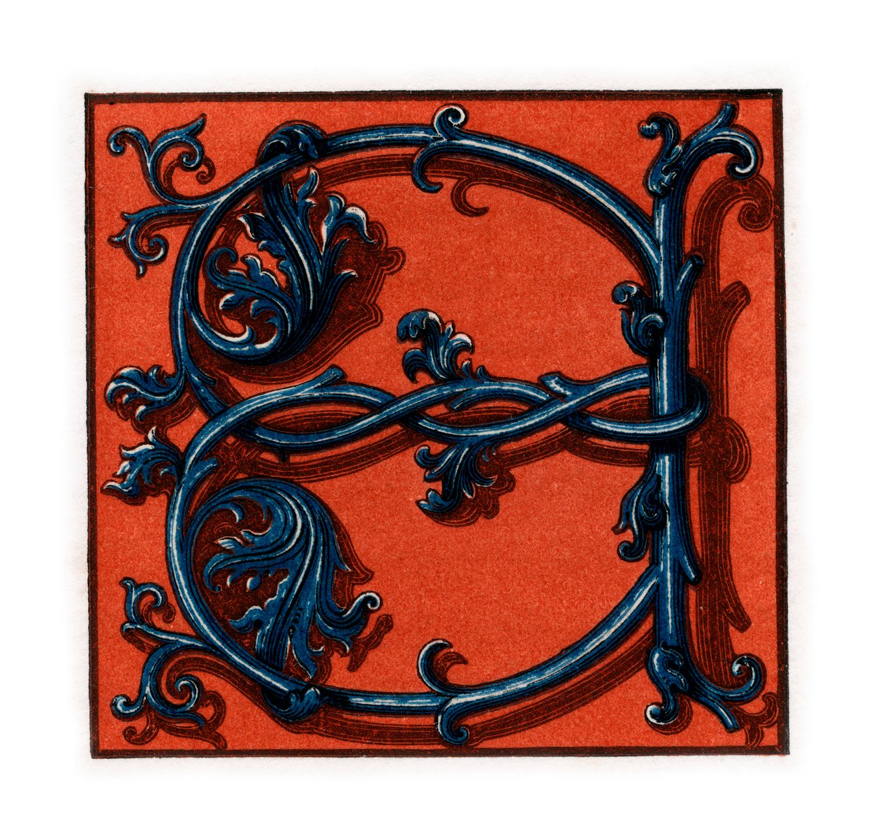 Initial Letter A, Late 15th-Early 16th Century, 1843 by Henry Shaw