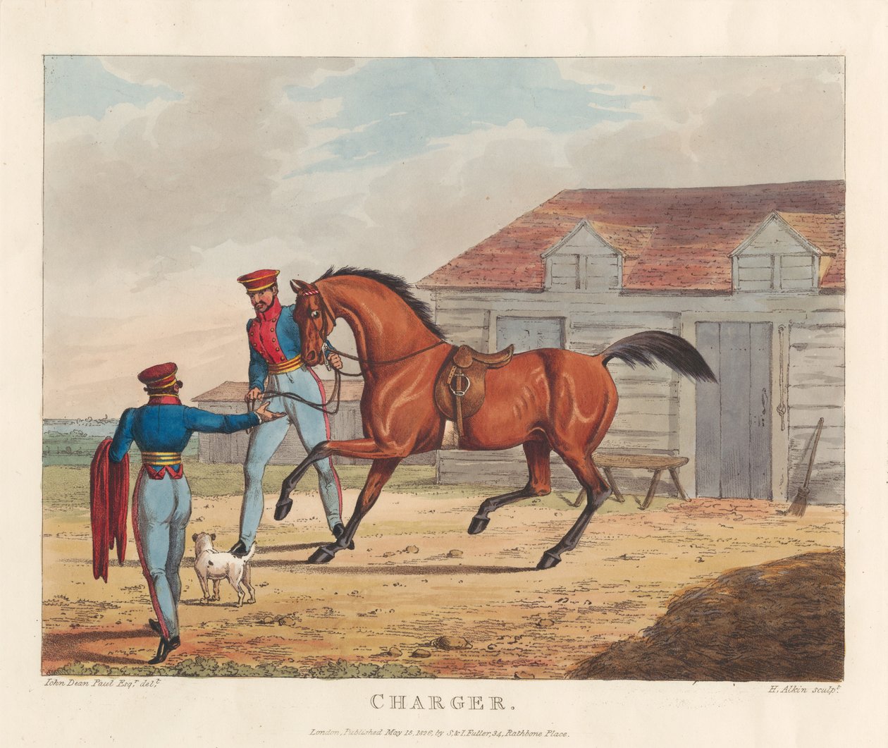Horses [set of six]: 5. Charger by Henry Thomas Alken