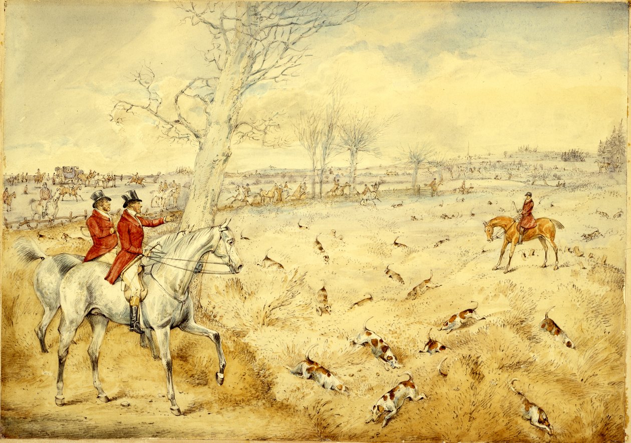 Hunting Scenes: Over the Hedge by Henry Thomas Alken