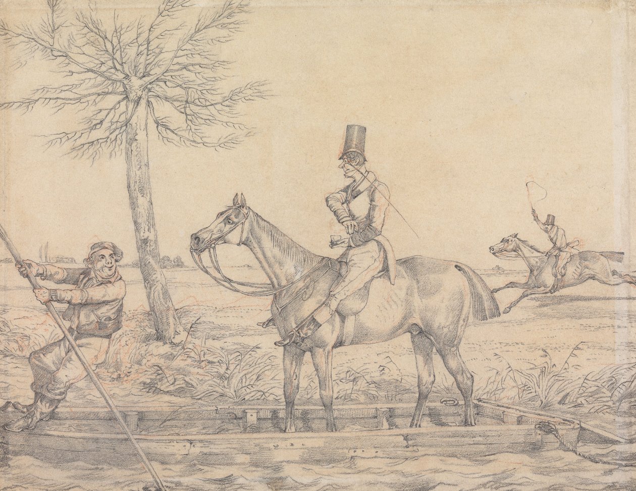 “Sporting Notions:” ‘Haven’t You a Notion That This is the Best Mode of Conveyance Over a Brook? and I Think by the Look of the Fellow he Never Had Any Thing so Neat in His Thing-a-My Before’ by Henry Thomas Alken
