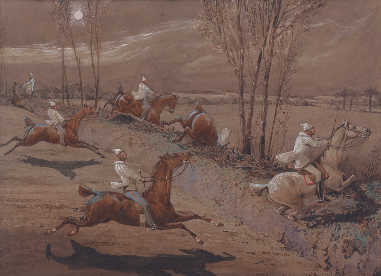 The Night Riders of Nacton: Whoop! and Away! The large field near Biles Corner by Henry Thomas Alken
