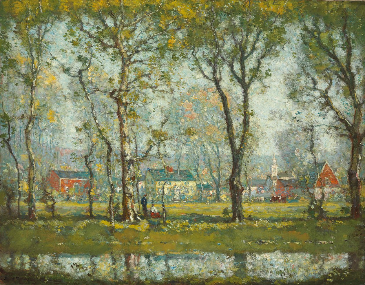 New England Village by Henry Ward Ranger
