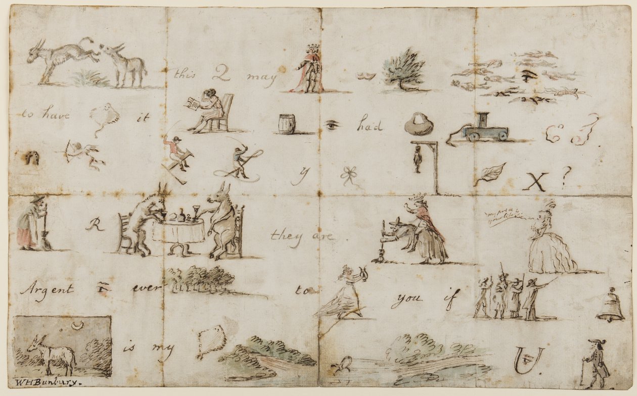 Pictogram letter by Henry William Bunbury