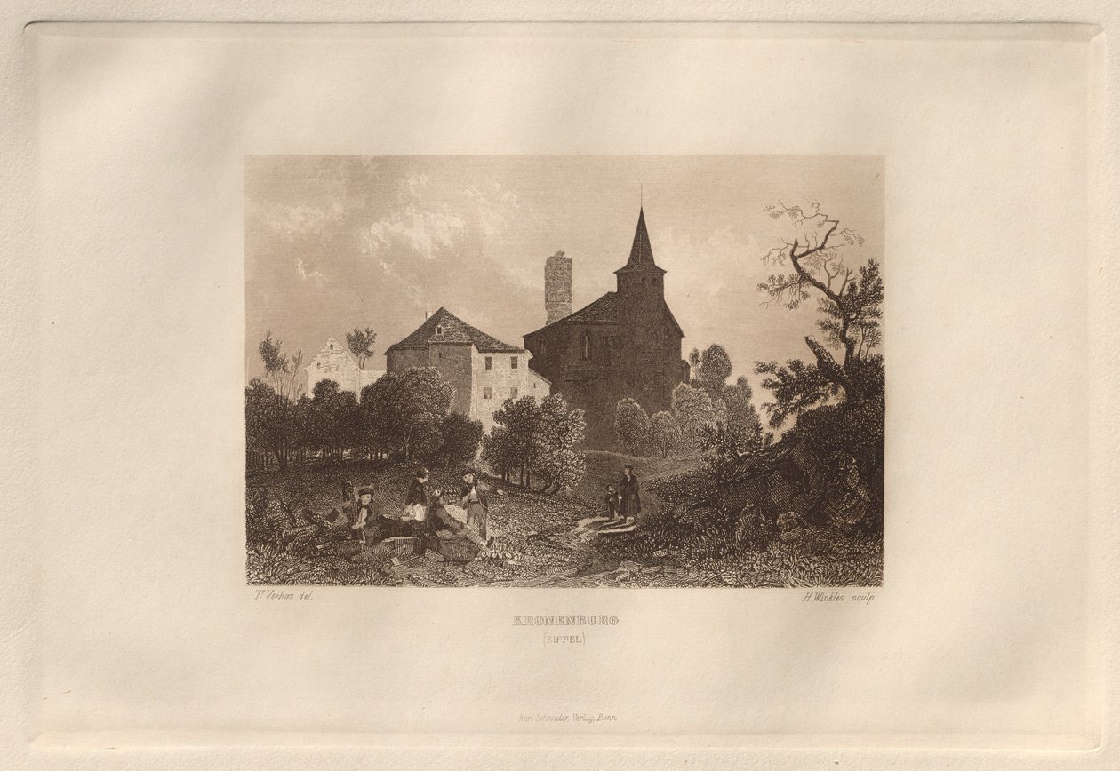 The Picturesque and Romantic Rhineland: Kronenburg Eiffel by Henry Winkles