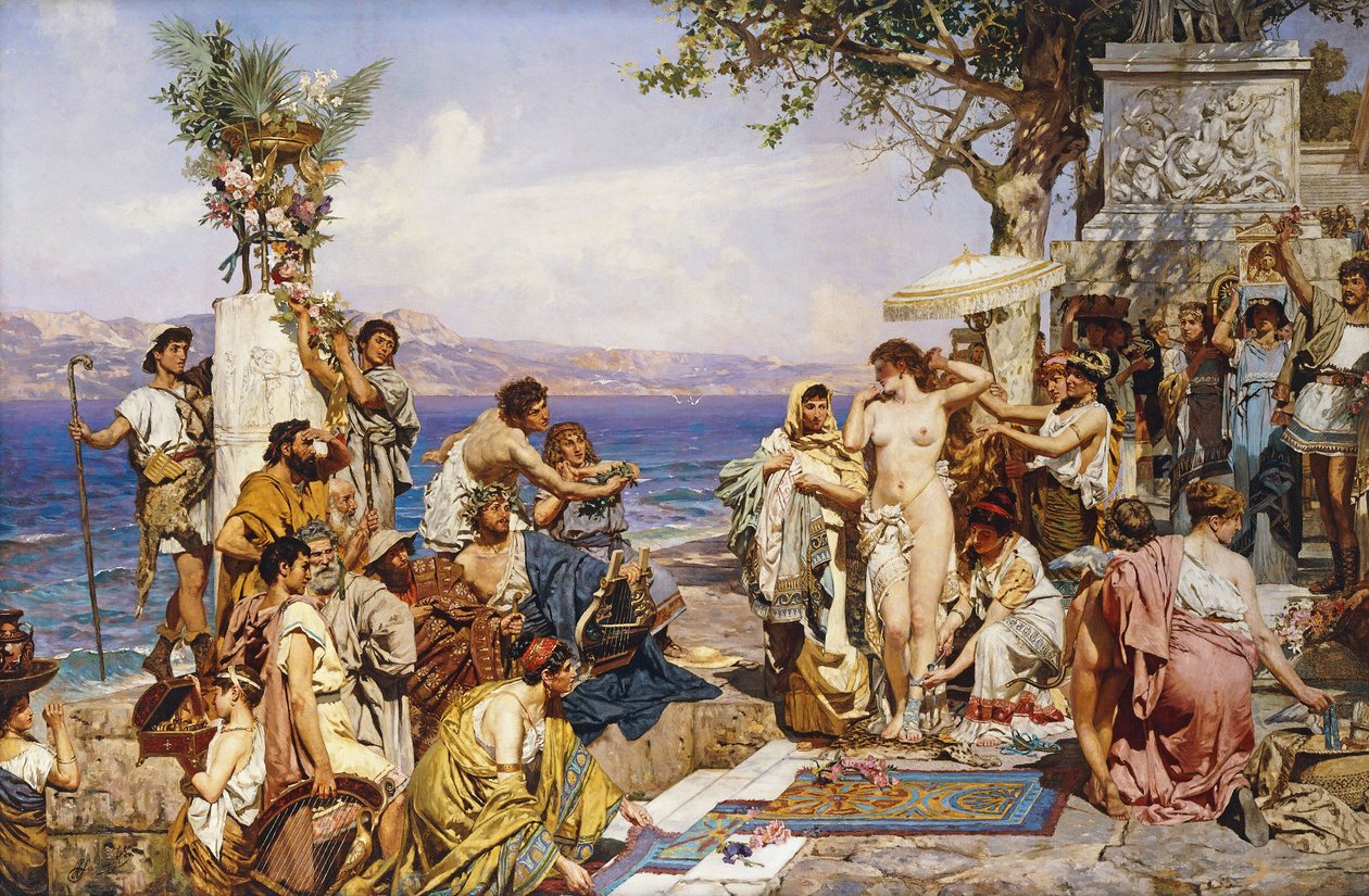 Phryne at the Festival of Poseidon, God of the Seas by Henryk Siemieradzki