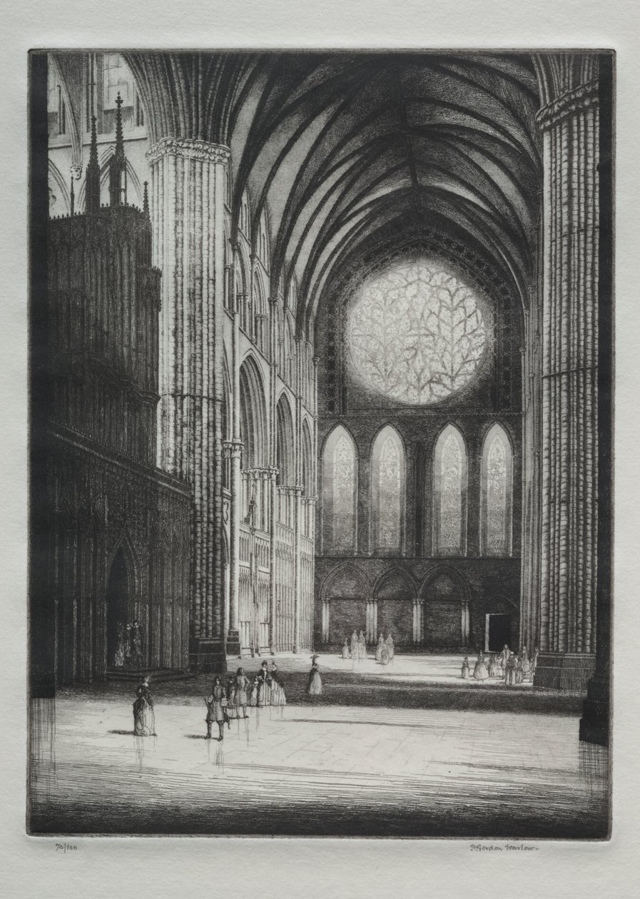 Lincoln Cathedral, Interior by Herbert Gordon Warlow